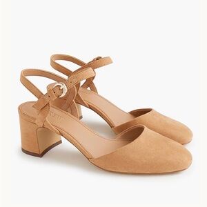 J. Crew Tan Block Heel Sandals